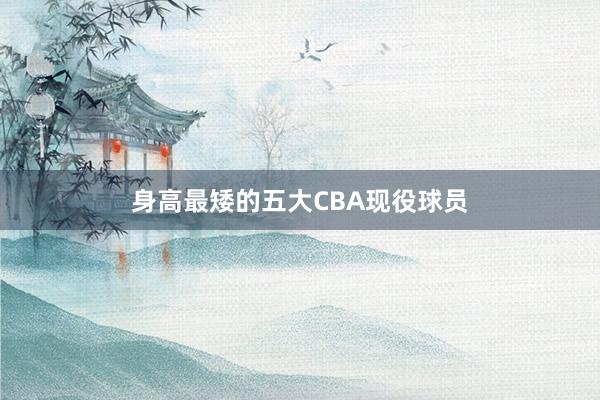 身高最矮的五大CBA现役球员