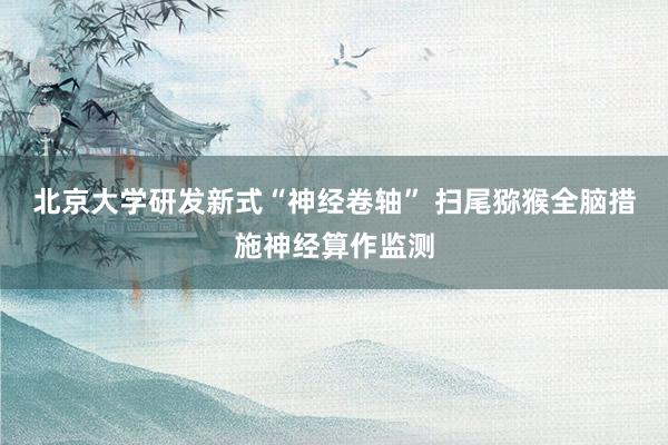 北京大学研发新式“神经卷轴” 扫尾猕猴全脑措施神经算作监测