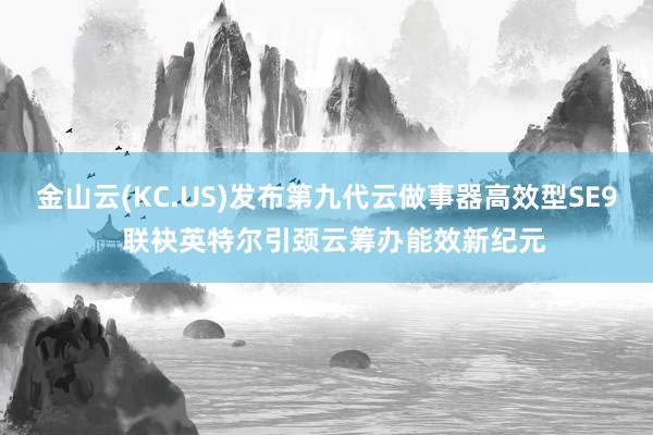 金山云(KC.US)发布第九代云做事器高效型SE9  联袂英特尔引颈云筹办能效新纪元