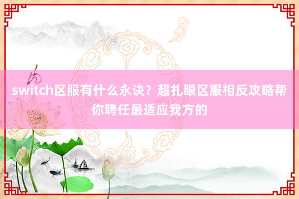 switch区服有什么永诀？超扎眼区服相反攻略帮你聘任最适应我方的